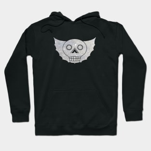 Bat Winged Skull - Stone Hoodie